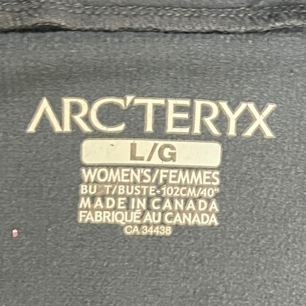 Arcteryx Womens L Black Delta SV Full Zip Fleece Jacket Made in Canada CA 34438 - Picture 8 of 8